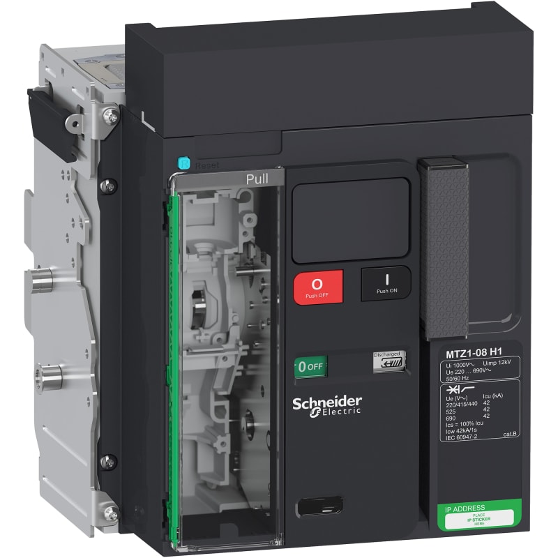 Schneider Electric Circuit breaker Masterpact MTZ1 08H1 - 800 A - 3P drawout - w/o Micrologic LV847210