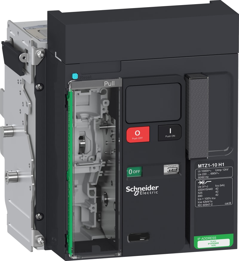 Schneider Electric Circuit breaker Masterpact MTZ1 10H1 - 1000 A - 3P drawout - w/o Micrologic LV847220