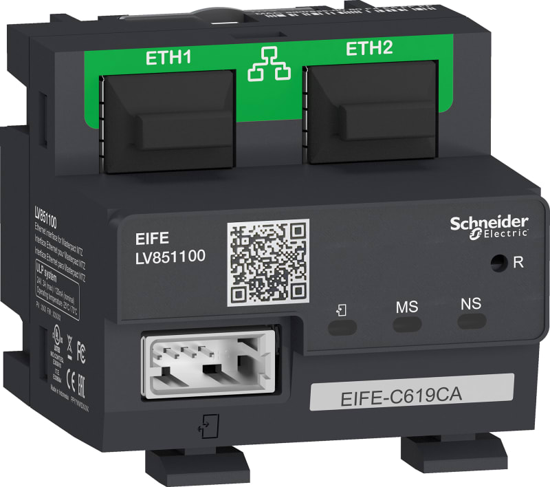 Schneider Electric Embedded Ethernet interface EIFE, MasterPact MTZ1 drawout, spare part LV851100SP