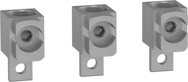 Schneider Electric LV429244 — Aluminium Bare Cable Connector, ComPacT NSX / EasyPact CVS, 1 cable 120–240 mm², 250 A (set of 3)