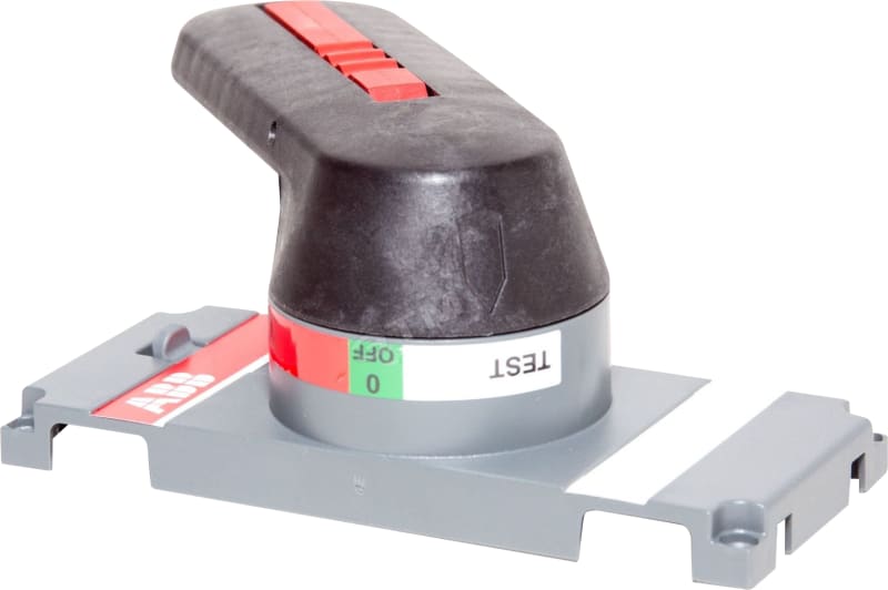 ABB Indication Test-OFF-ON/Test-O-I. Padlockable with three padlocks in OFF-position. Includes shaft and mechanism cover. OTV250EK