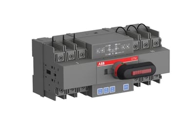 ABB Automatic transfer switch, motor operated, open transition type 1-0-2. Self-supplied unit with adjustable operating parameters. 1SCA151420R1001