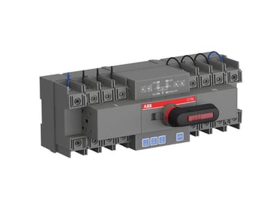 ABB Automatic transfer switch, motor operated, open transition type 1-0-2. Self-supplied unit with adjustable operating parameters. 1SCA151253R1001