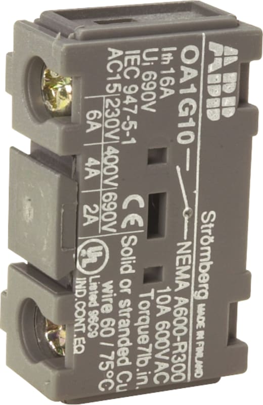 HJ.CONNECTOR F/OT16-250E OA1G10 (OA1G10 Auxiliary contact)