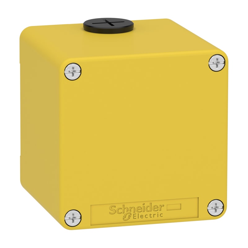 Schneider Electric Harmony XAP, XB2 SL, Empty control station, zinc alloy, yellow, M20, undrilled, 80 x 80 x 77, UL cULus XAPK14