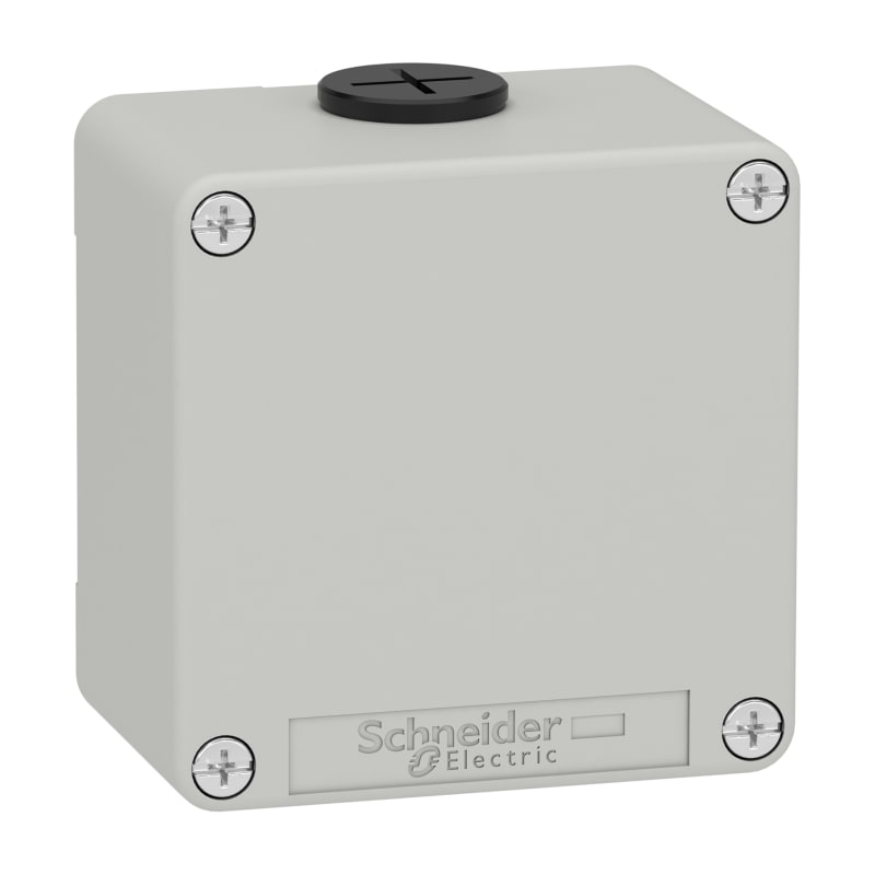 Schneider Electric Harmony XAP, XB2 SL, Empty control station, zinc alloy, grey, M20, undrilled, 80 x 80 x 51,5, UL cULus XAPD11