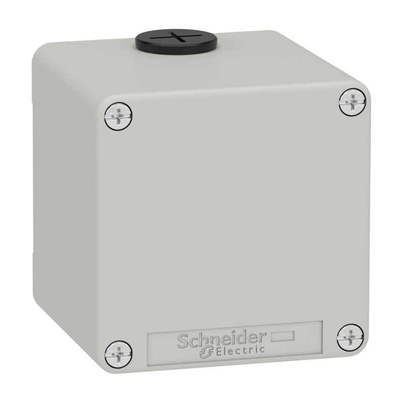 Schneider Electric Harmony XAP, XB2 SL, Empty control station, zinc alloy, grey, M20, undrilled, 80 x 80 x 77, UL cULus XAPD14