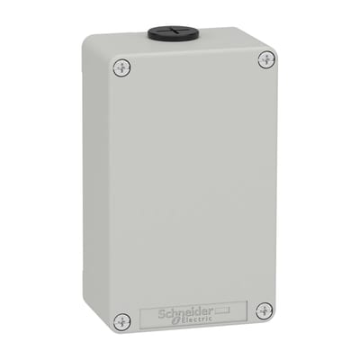 Schneider Electric Harmony XAP, XB2 SL, Empty control station, zinc alloy, grey, M20, undrilled, 80 x 130 x 51,5, UL cULus XAPD21