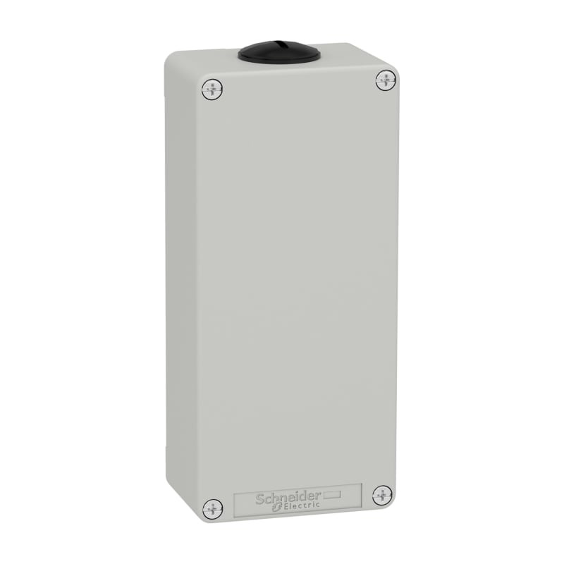 Schneider Electric Harmony XAP, XB2 SL, Empty control station, zinc alloy, grey, M25, undrilled, 80 x 175 x 51,5 XAPD31
