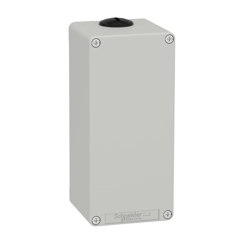 Schneider Electric Harmony XAP, XB2 SL, Empty control station, zinc alloy, grey, M25, undrilled, 80 x 175 x 77 XAPD34