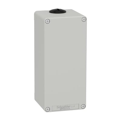 Schneider Electric Harmony XAP, XB2 SL, Empty control station, zinc alloy, grey, M25, undrilled, 80 x 175 x 77 XAPD34