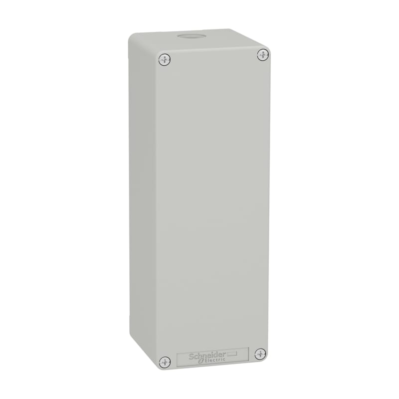 Schneider Electric Harmony XAP, XB2 SL, Empty control station, zinc alloy, grey, M25, undrilled, 80 x 220 x 77 XAPD44