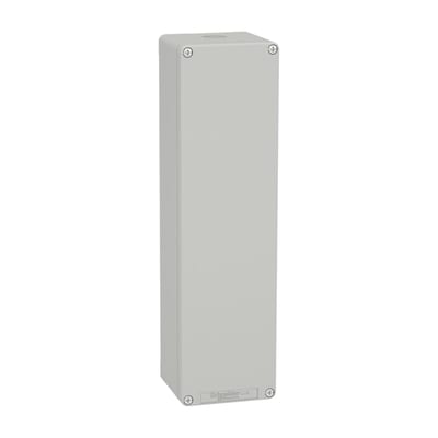 Schneider Electric Harmony XAP, XB2 SL, Empty control station, aluminium, grey, M32, undrilled, 85 x 310 x 77 XAPD54