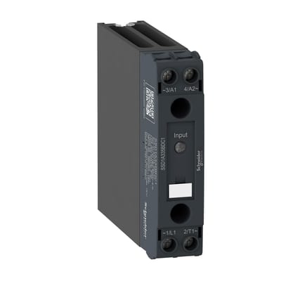 Schneider Electric Harmony, Solid state relay, 30 A, DIN rail mount, DC switching, input 4…32 V DC, output 1…150 V DC SSD1D530BDC1