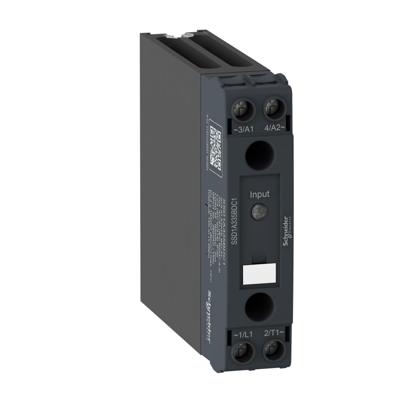 Schneider Electric Harmony, Solid state relay, 20 A, DIN rail mount, random switching, input 4...32 V DC, output 48...600 V AC SSD1A320BDRC1