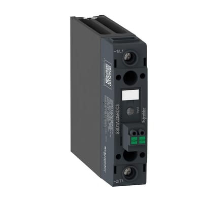Schneider Electric Harmony, Solid state relay, 35 A, DIN rail mount, zero voltage switching, input 90…280 V AC/DC, output 48...600 V AC SSD1A335M7C3