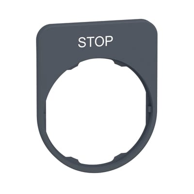 Sign flush in grey plastic (ZBYFP2304C0)