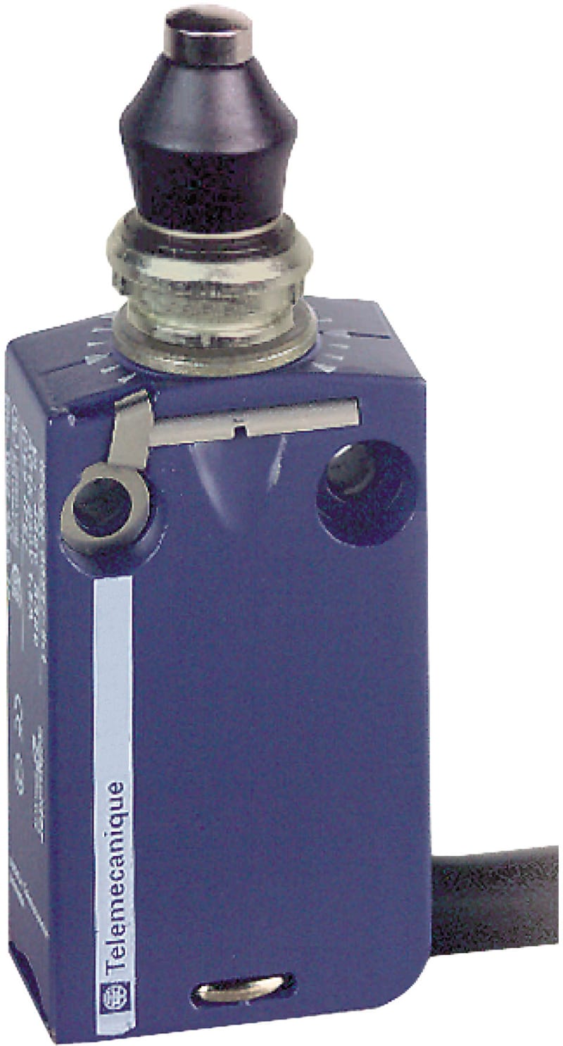 Telemecanique XCMD2111L1 Limit Switch, Plunger with Bellows Boot, Metal Body, 1 m cable