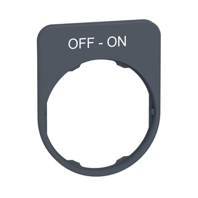 Sign flush in grey plastic (ZBYFP2367C0)