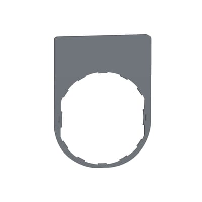 Sign in grey plastic without text