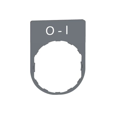 Sign in grey plastic with text "O-In"