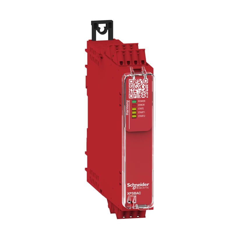 Schneider Electric Estop or guard,Harmony XPS, connected to supply terminals 24 V AC/DC, no inputs, spring XPSBAC14AC