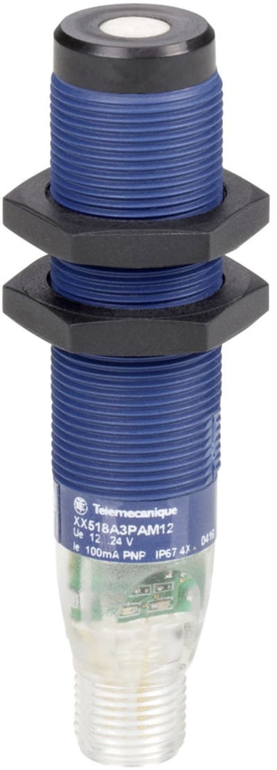 Telemecanique XX518A3NAM12 Ultrasonic Sensor, Sn 5 m, NPN, M12 connector