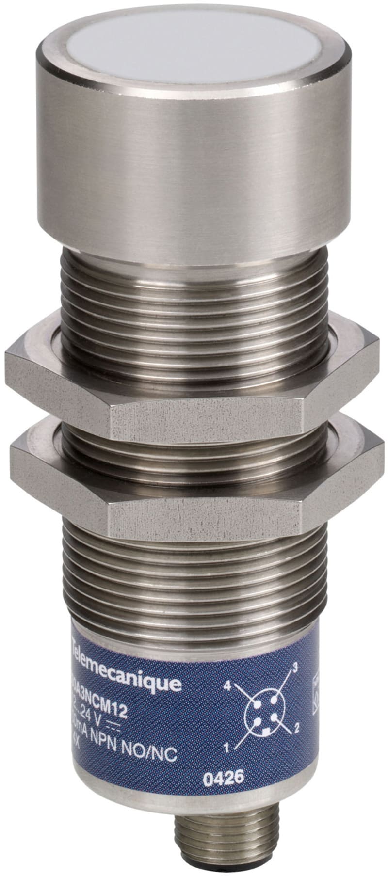 Telemecanique XX630S1NCM12 Ultrasonic Sensor, Sn 1 m, NPN, M12 connector