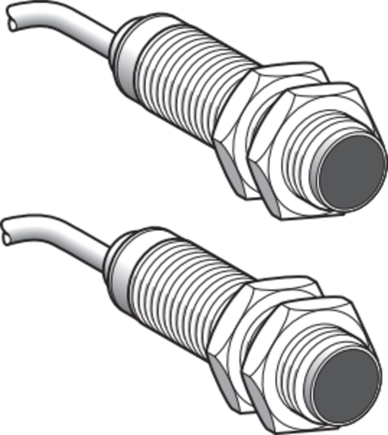 Telemecanique XU2N18PP341 Photoelectric Through-Beam Set Ø18 mm, Stainless Steel, PNP, 2 m Cables
