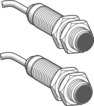 Telemecanique XU2N18PP341 Photoelectric Through-Beam Set Ø18 mm, Stainless Steel, PNP, 2 m Cables