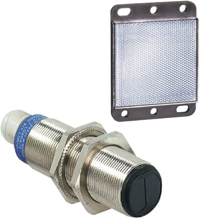Telemecanique XU9N18PP341D Photoelectric Sensor Ø18 mm, Polarised Reflex, Stainless Steel, M12 Connector