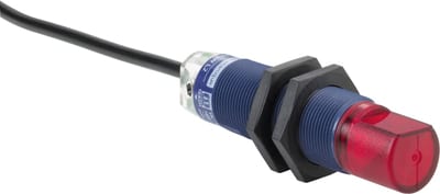 Telemecanique XUBTAPSWL2 Photoelectric Sensor M18, Retroreflective for Transparent Objects, Plastic, PNP, 2 m cable