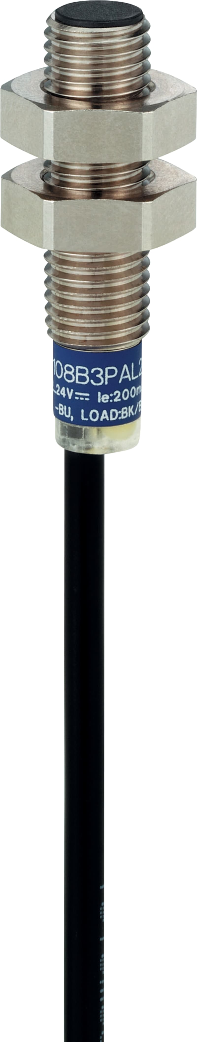 Telemecanique XS108BLPAL2 Inductive Sensor M8, PNP NO, 24 V DC, 2 m Cable