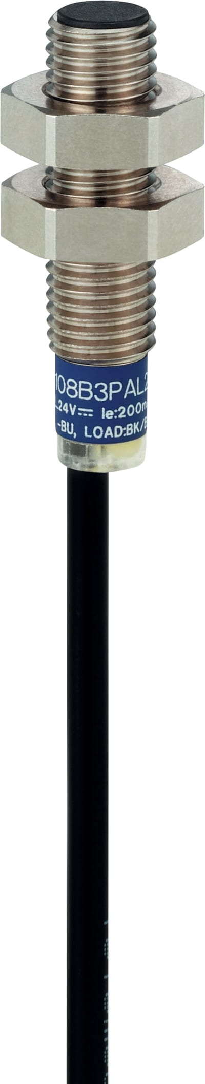 Telemecanique XS108BLPAL2 Inductive Sensor M8, PNP NO, 24 V DC, 2 m Cable