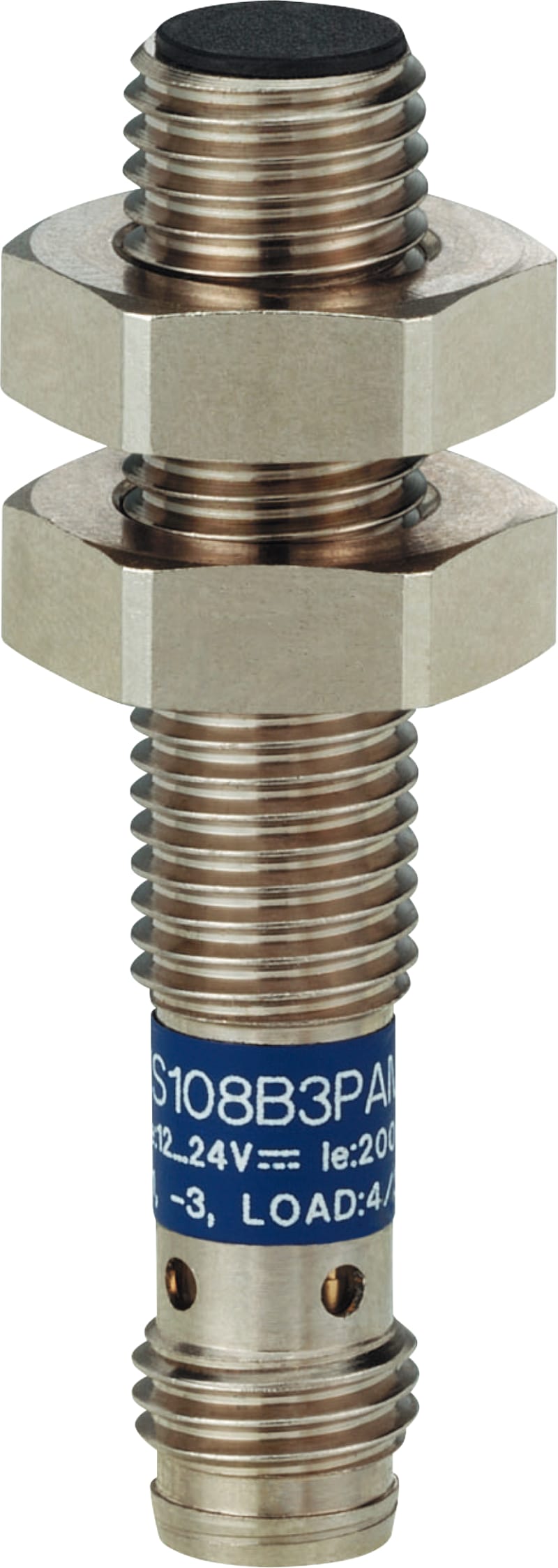 Telemecanique OsiSense XS108BLPAM8 Inductive Proximity Sensor — M8 barrel, Sn 1.5 mm, PNP, NO, M8 connector