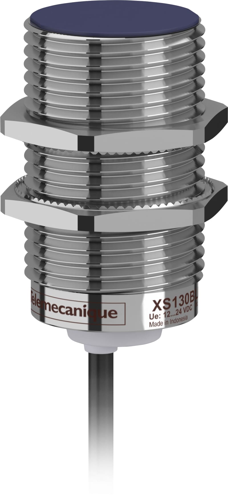 Telemecanique OsiSense XS130BLPAL2 Inductive Proximity Sensor — M30 barrel, Sn 10 mm, PNP, NO, pre-wired cable (2 m)