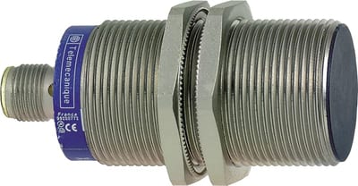 Telemecanique OsiSense XS130BLPBM12 Inductive Proximity Sensor — M30 barrel, Sn 10 mm, PNP, NC, M12 connector (4-Pin)