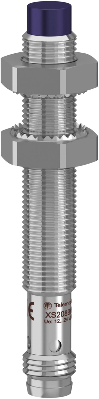 Telemecanique OsiSense XS208BLPAM8 Inductive Proximity Sensor — M8 barrel, Sn 2.5 mm, PNP, NO, M8 connector