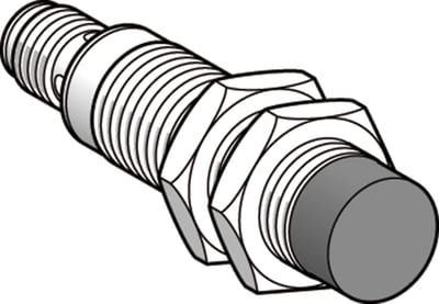 Telemecanique OsiSense XS618B4MBU20 Inductive Proximity Sensor — M18 barrel, Sn 12 mm, 2-Wire AC/DC, NC