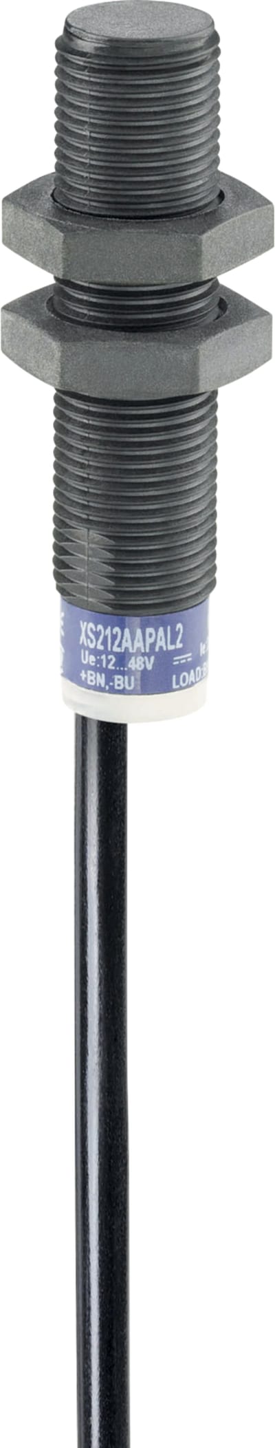 Telemecanique OsiSense XS212AAPAL2 Inductive Proximity Sensor — M12 barrel, Sn 7 mm, PNP, NO, pre-wired cable