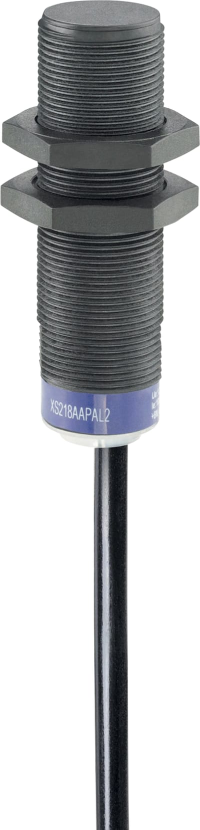 Telemecanique OsiSense XS218AAPAL2 Inductive Proximity Sensor — M18 barrel, Sn 12 mm, PNP, NO, pre-wired cable