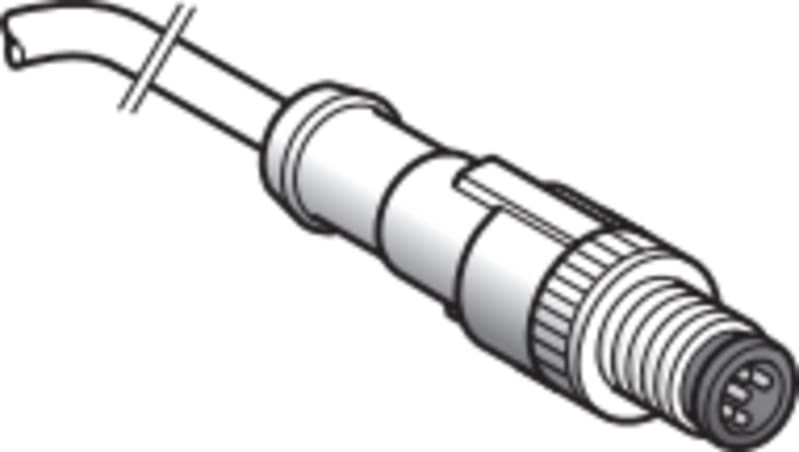 Telemecanique XZCP1541L05 Sensor Cable, M12 male straight, 4-pin, 05 m