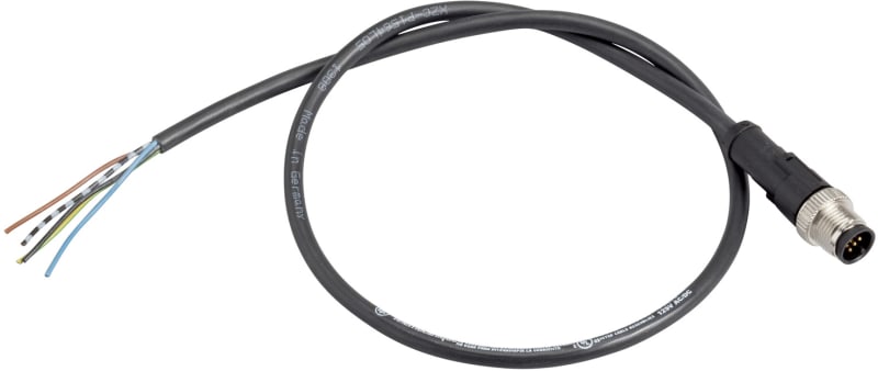 Telemecanique XZCP1564L05 Sensor Cable, M12 male straight, 5-pin, 05 m