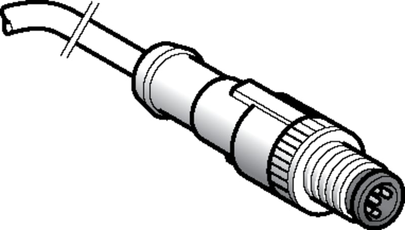 Telemecanique XZCP1564L10 Sensor Cable, M12 male straight, 5-pin, 10 m