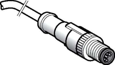 Telemecanique XZCP1564L10 Sensor Cable, M12 male straight, 5-pin, 10 m