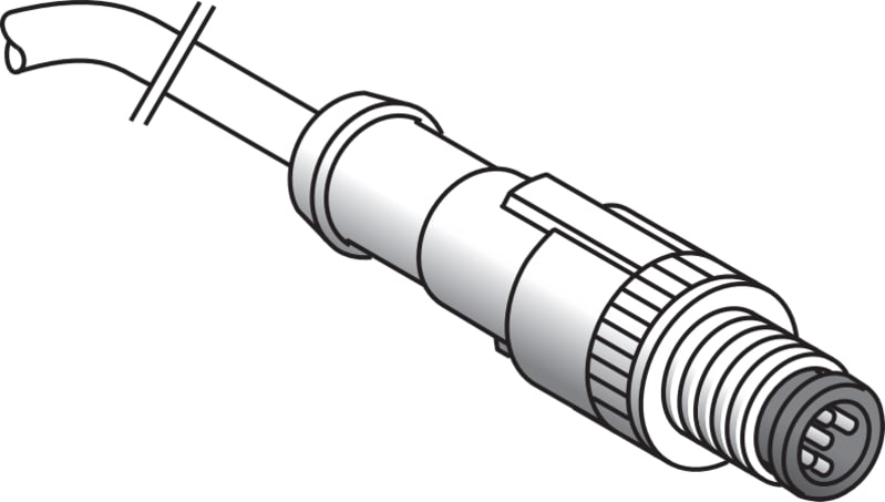 Telemecanique XZCP1564L5 Sensor Cable, M12 male straight, 5-pin, 5 m