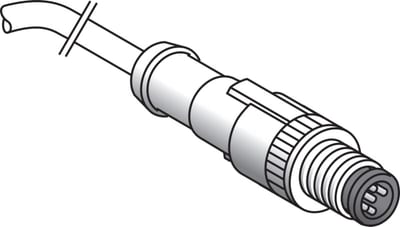 Telemecanique XZCP1564L5 Sensor Cable, M12 male straight, 5-pin, 5 m