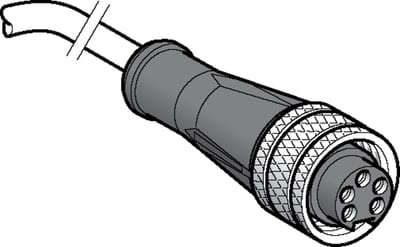 Telemecanique XZCP1764L2 Sensor Cable, M8 female, 5-pin, 2 m