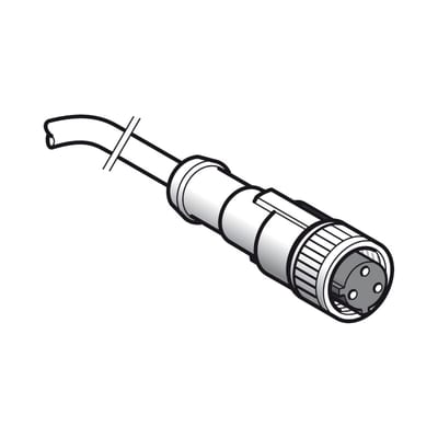 Telemecanique XZCP1865L2 Sensor Cable, M8 female, 3-pin, 2 m