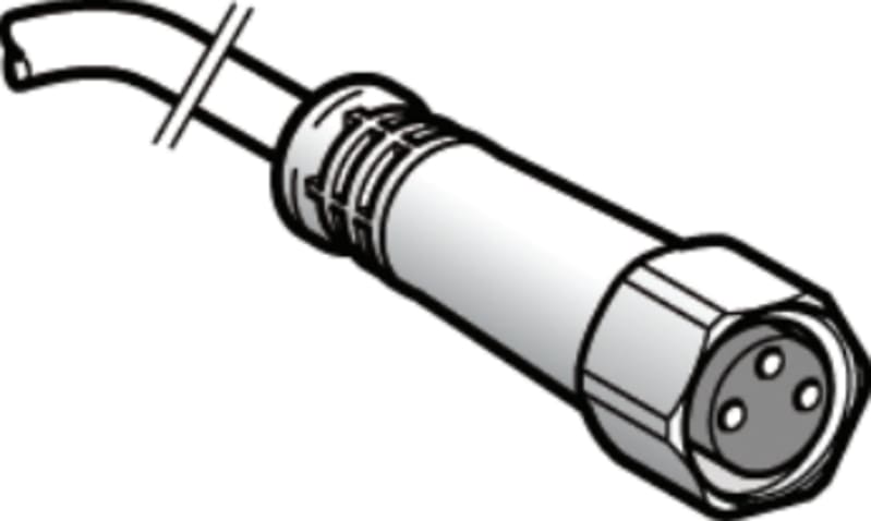 Telemecanique XZCPA0566L10 Sensor Cable, M8 female straight, 3-pin, PVC, 10 m